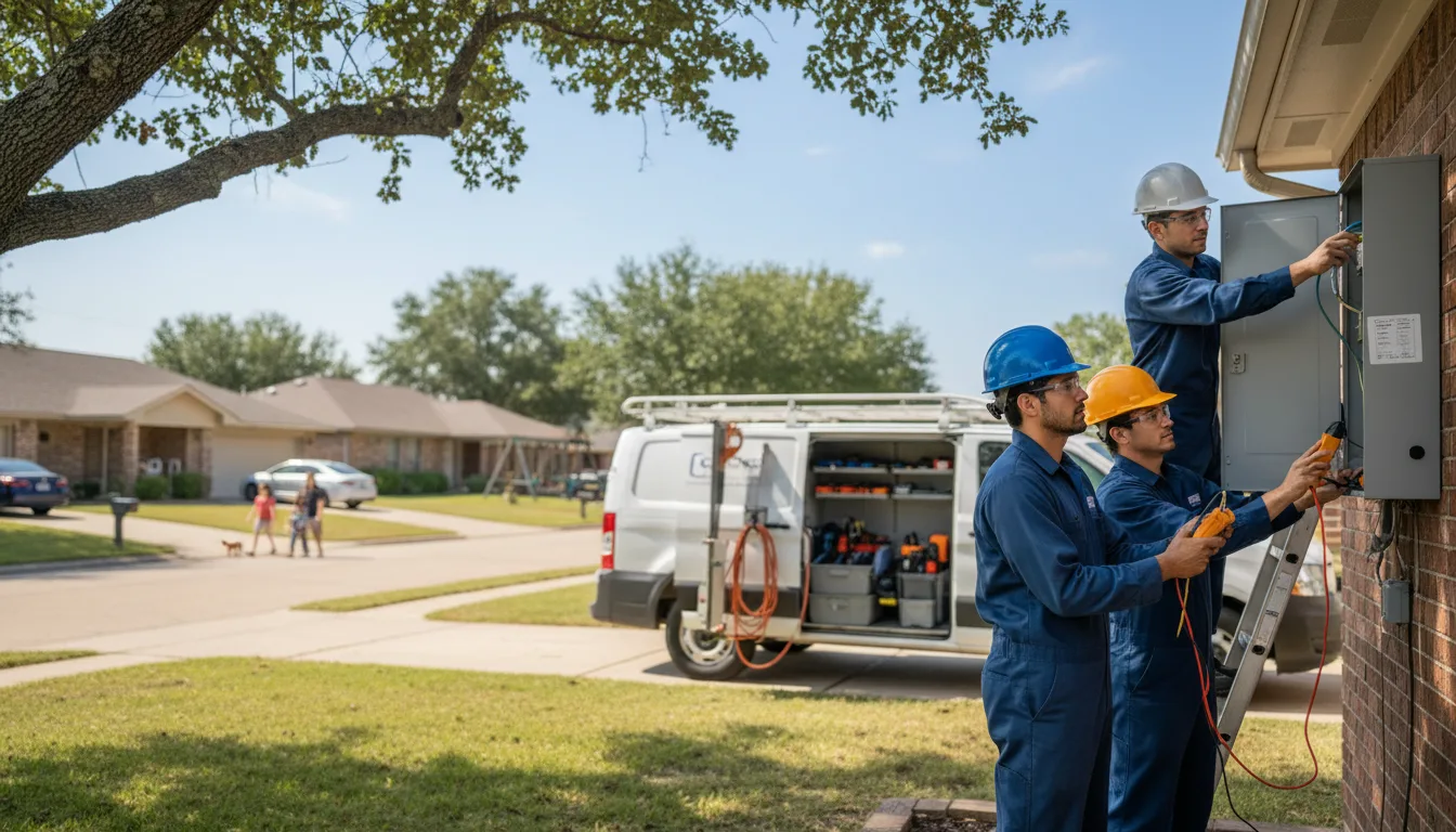 Certified electrician providing emergency electrical services in Lone Oak, TX